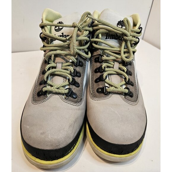 Timberland Euro Hiker Style Boot Grip Vibram Sole Grey Yellow Mens sz 8.5 A2HDW - Picture 8 of 15